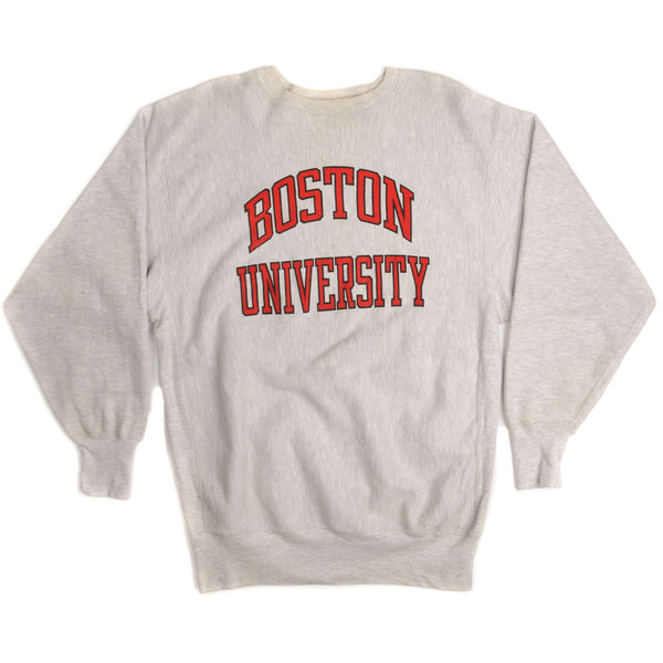 Vintage Champion Reverse Weave Boston University Sweatshirt 1990-Mid 1990S Size XL Made In USA.