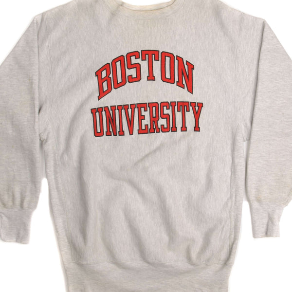 SUDADERA VINTAGE CHAMPION DE TEJIDO INVERSO DE LA UNIVERSIDAD DE BOSTON, AÑOS 90, XL, FABRICADA EN EE. UU.