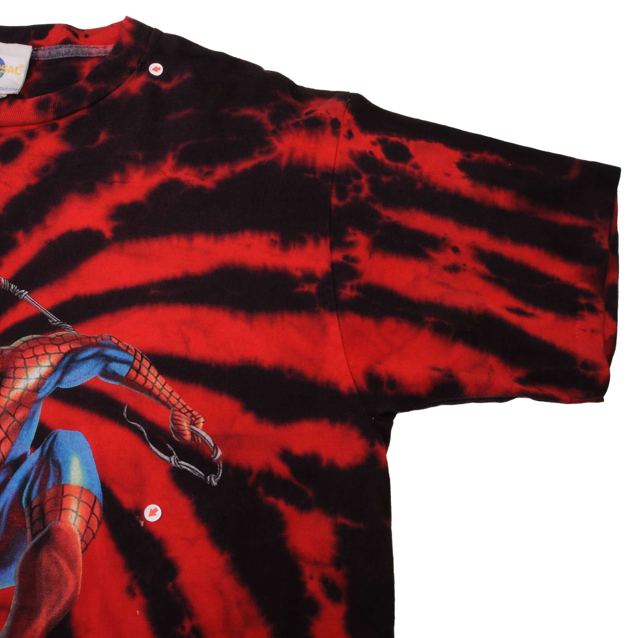 Vintage Spider Man Universal Studio Tee Shirt 1990S Size Medium Made In Usa With Single Stitch Sleeves