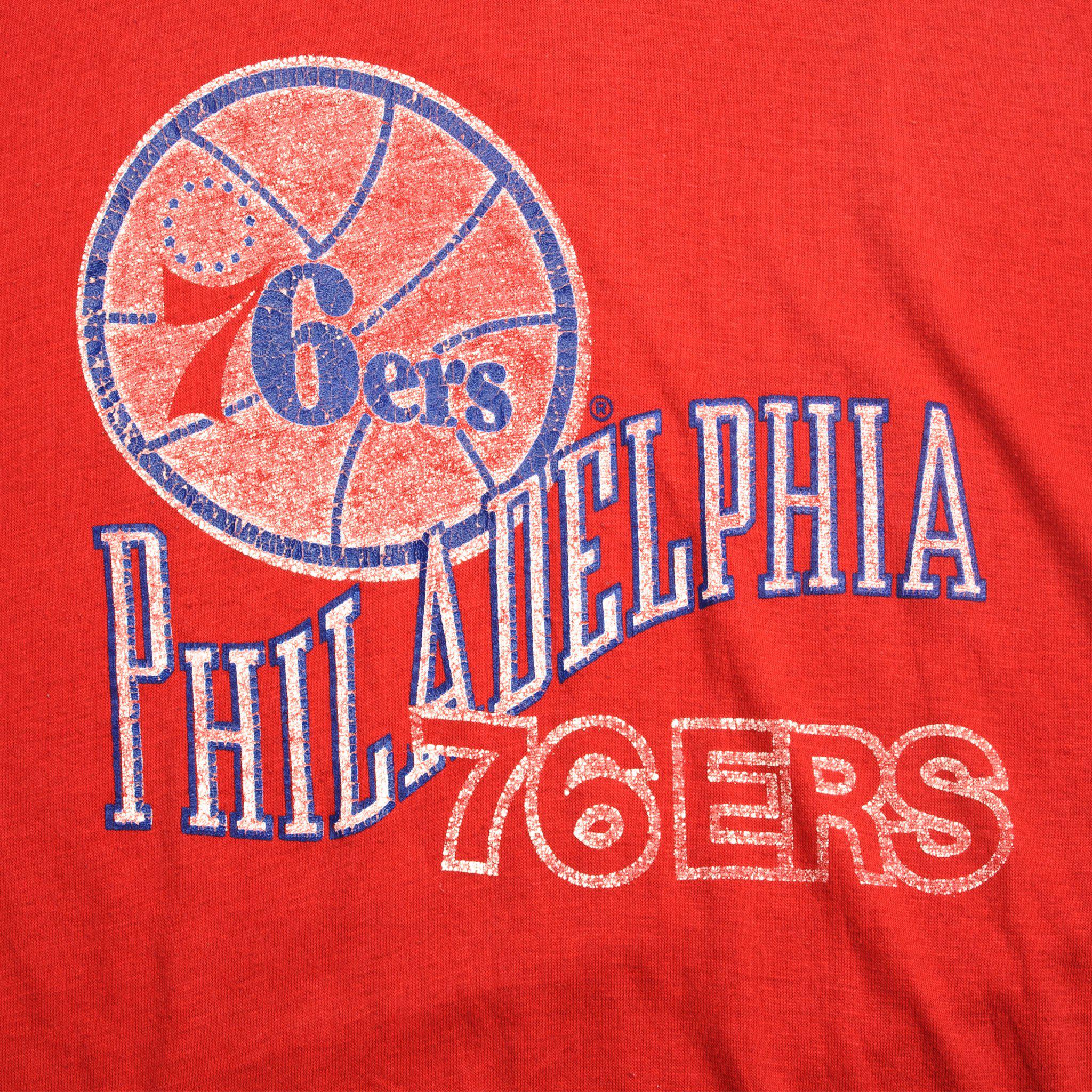 Vintage 1990 76ers NBA We're Going For It Long Sleeve T-Shirt 