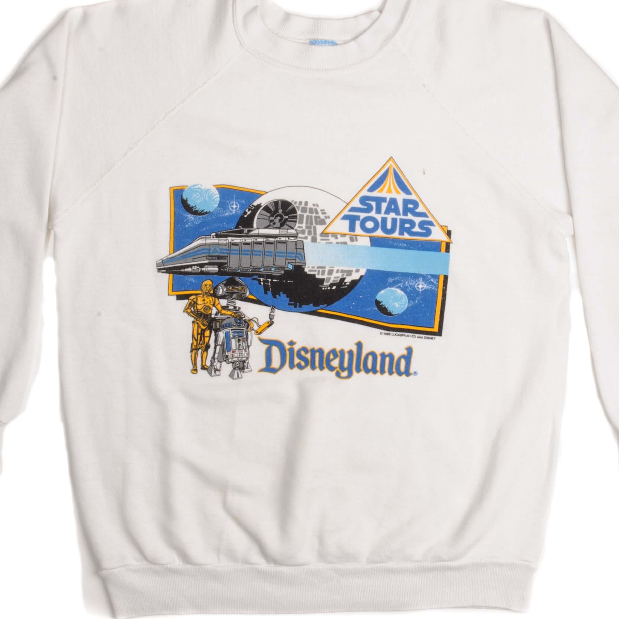 VINTAGE DISNEYLAND STAR TOURS SWEATSHIRT 1987 SIZE LARGE MADE IN USA