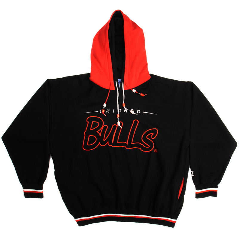 Vintage Starter NBA Chicago Bulls Hoodie Sweatshirt Size XL