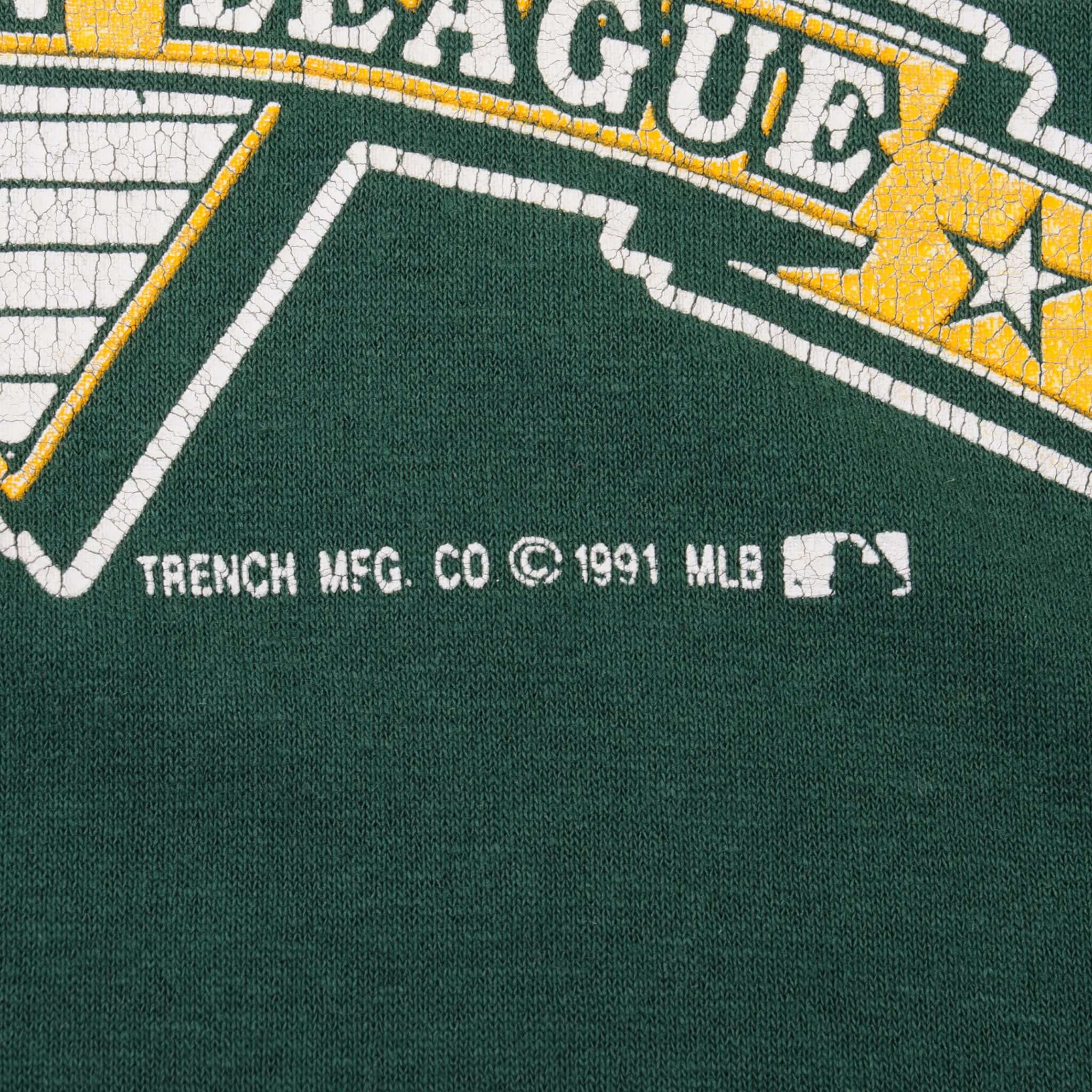 Vintage MLB Oakland Athletics Tee Shirt 1991 Size XL Made In USA