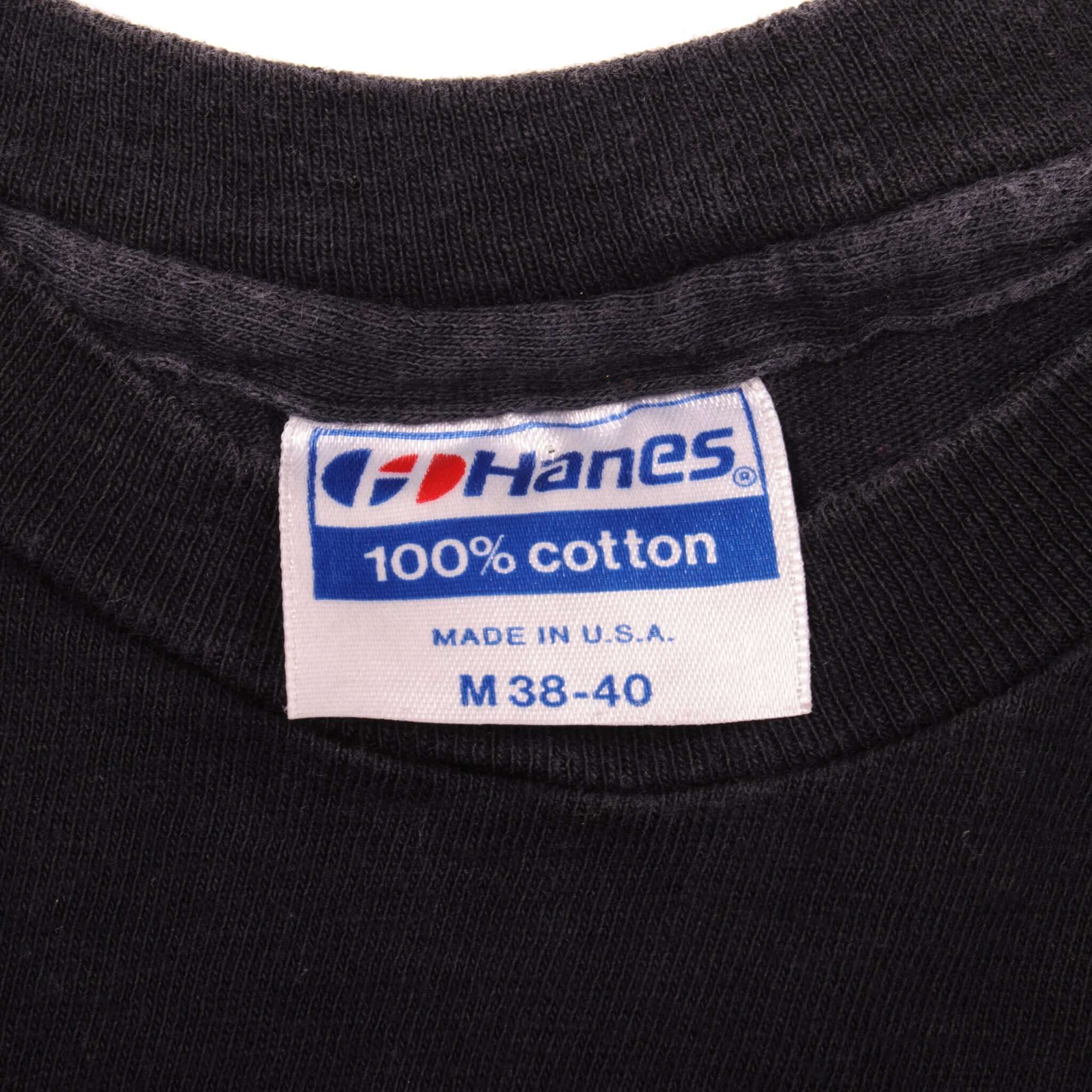 Vintage Bruce Springsteen And The E Street Band Hanes Tee Shirt 1985 Size Small Made In USA with single stitch sleeves.