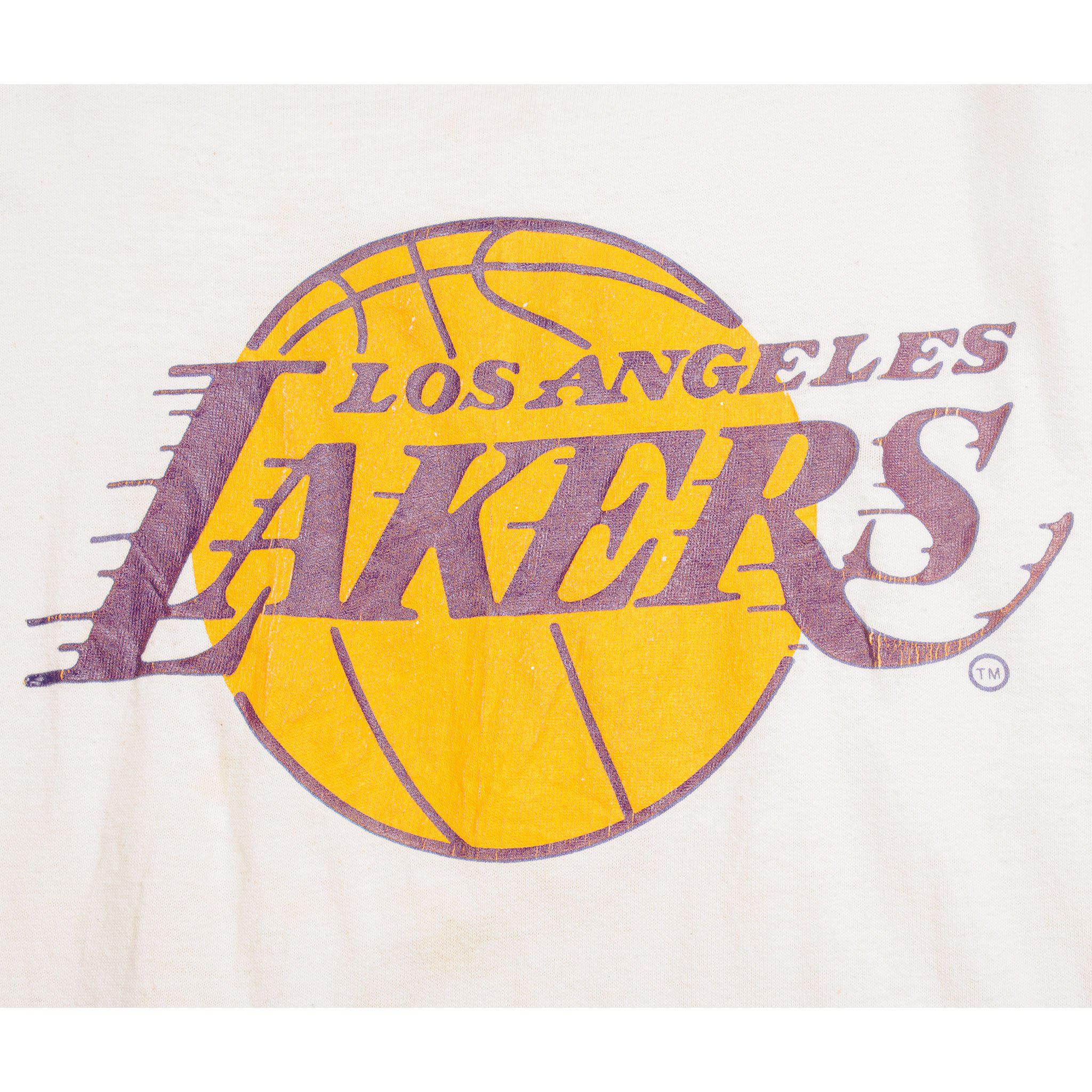 Vintage NBA La Lakers Tee Shirt 1980s Size Large Made in USA