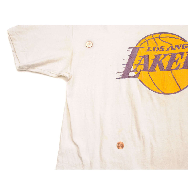 VINTAGE STARTER NBA LOS ANGELES LAKERS TEE SHIRT SIZE LARGE MADE IN USA