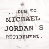 VINTAGE NBA MICHAEL JORDAN'S RETIREMENT TEE SHIRT 1993 SIZE LARGE MADE IN USA