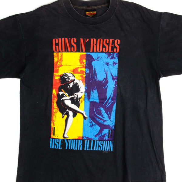CAMISETA VINTAGE DE GUNS N' ROSES USE YOUR ILLUSION, TALLA GRANDE, 1992, FABRICADA EN EE. UU.