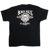 Vintage 3D Emblem Harley Davidson Ride The Best Black Hills Bike Week Classic Sturgis Tee Shirt 1987 Size Medium Made In USA with single stitch sleeves.