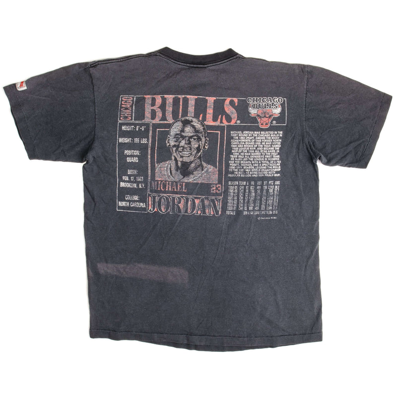 Vintage NBA Chicago Bulls Michael Jordan #23 Tee Shirt Size Large Made In USA with single stitch sleeves.