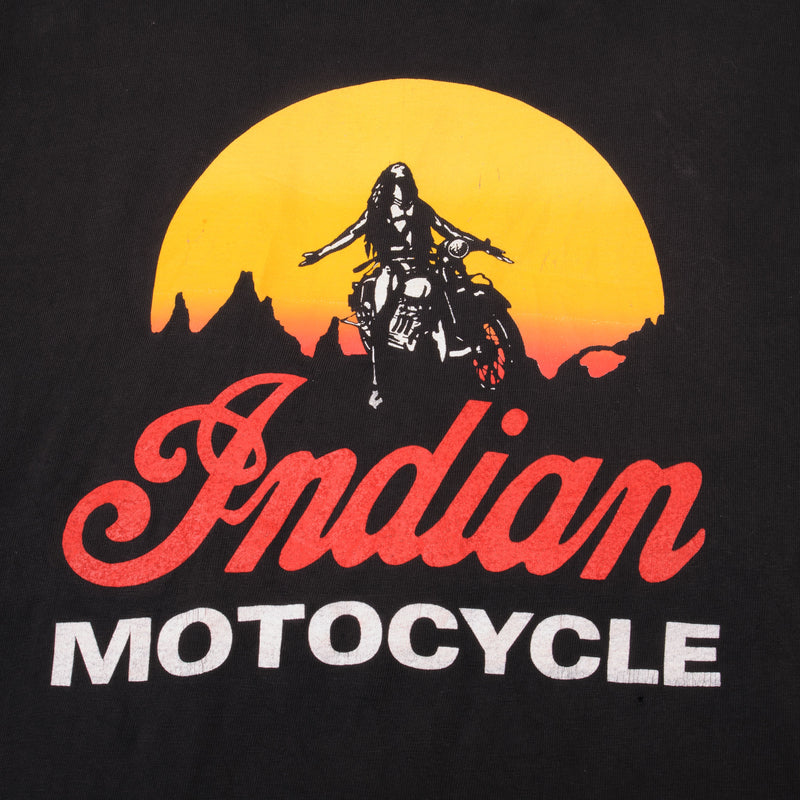 Vintage Indian Motocycle Kiwi Indian Parts Tee Shirt 1990S Size Large With Single Stitch Sleeves