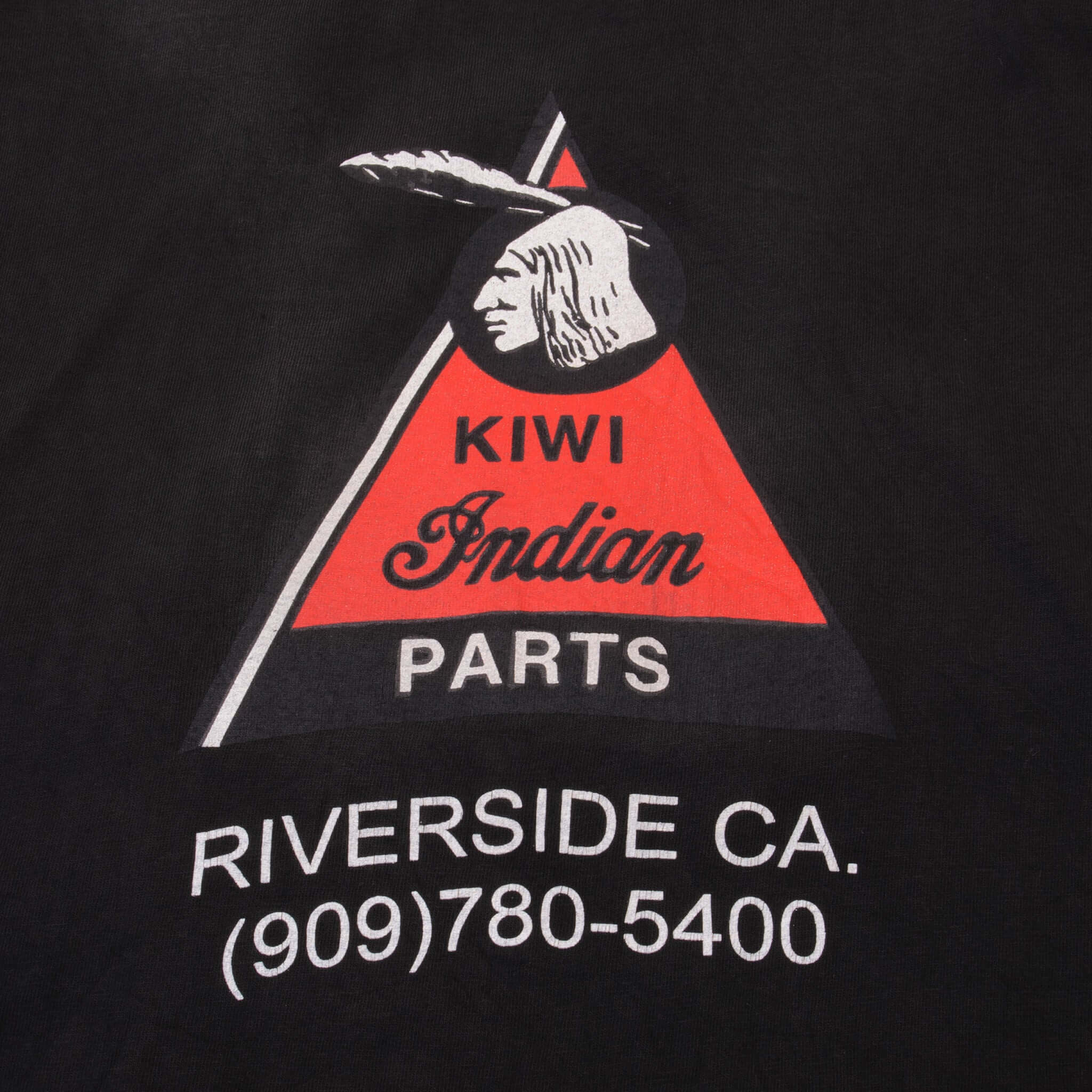 Vintage Indian Motocycle Kiwi Indian Parts Tee Shirt 1990S Size Large With Single Stitch Sleeves