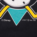 Vintage NHL Anaheim Mighty Ducks Disney Tee Shirt 1993 Size Medium Made in USA With Single Stitch Sleeves