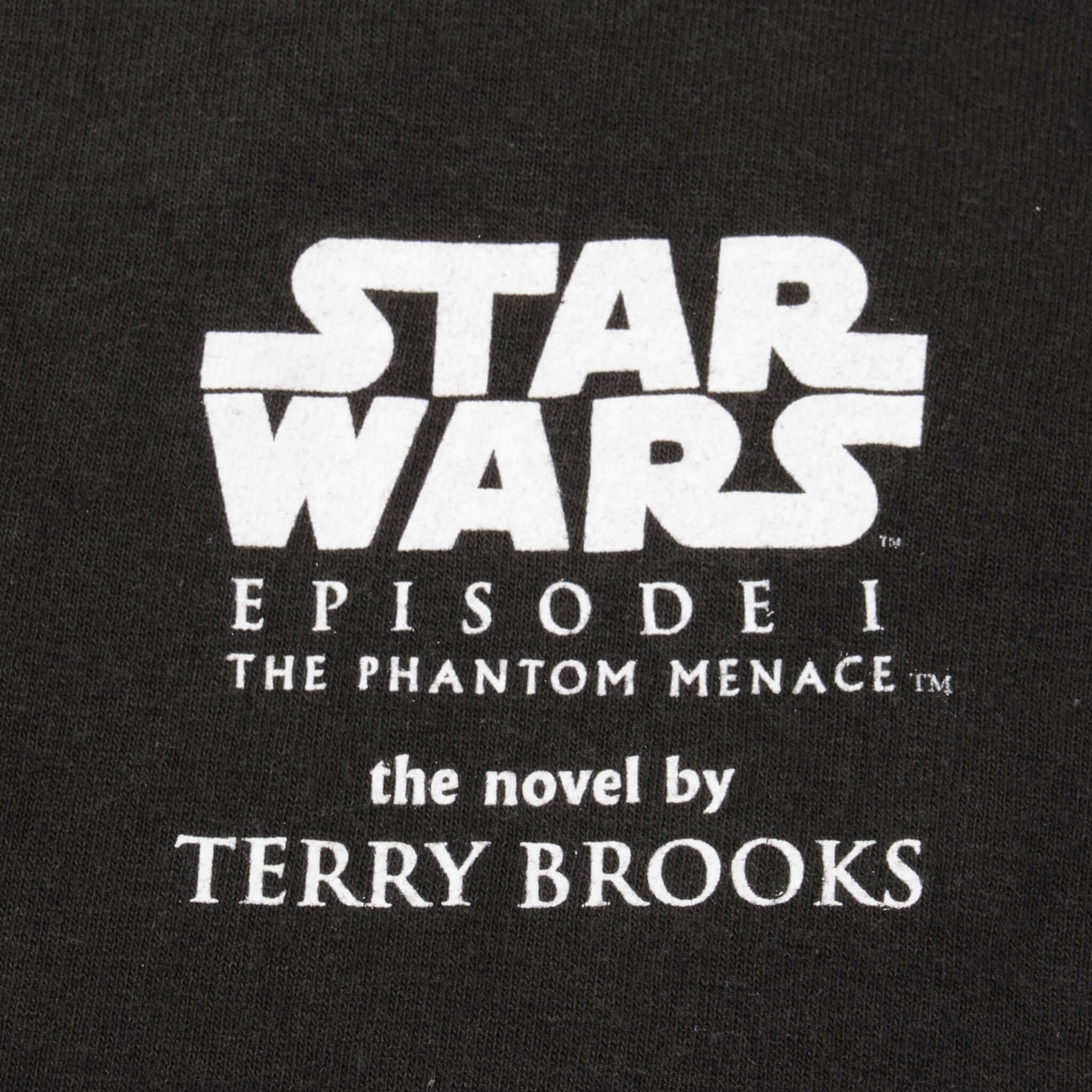 Vintage Star Wars Episode 1 The Phantom Menace The Novel By Terry Brooks Darth Maul Lee Sport Tee Shirt 2000S Size Large.