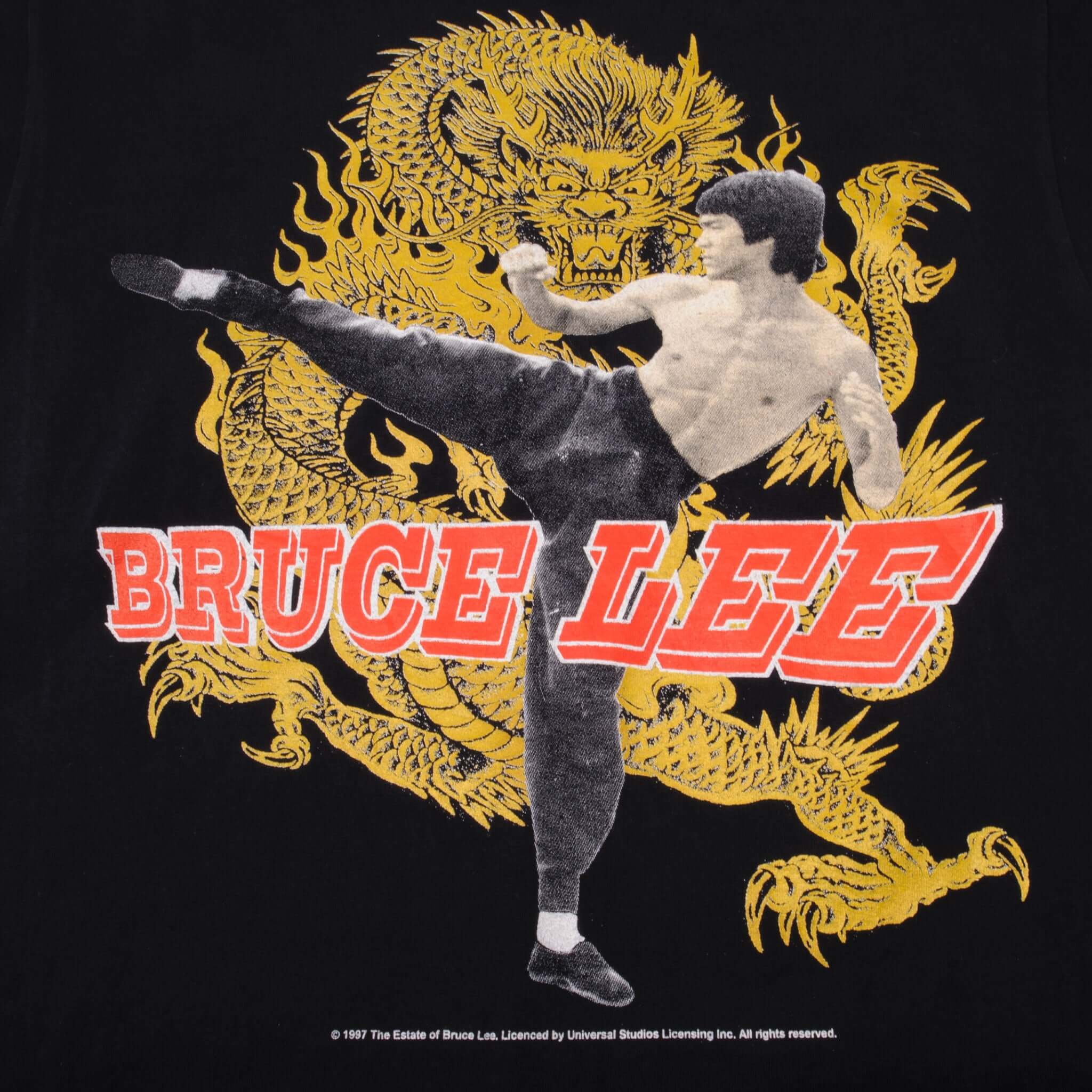 Vintage Bruce Lee 1997 Universal Studio Tee Shirt Size Medium Made In Usa