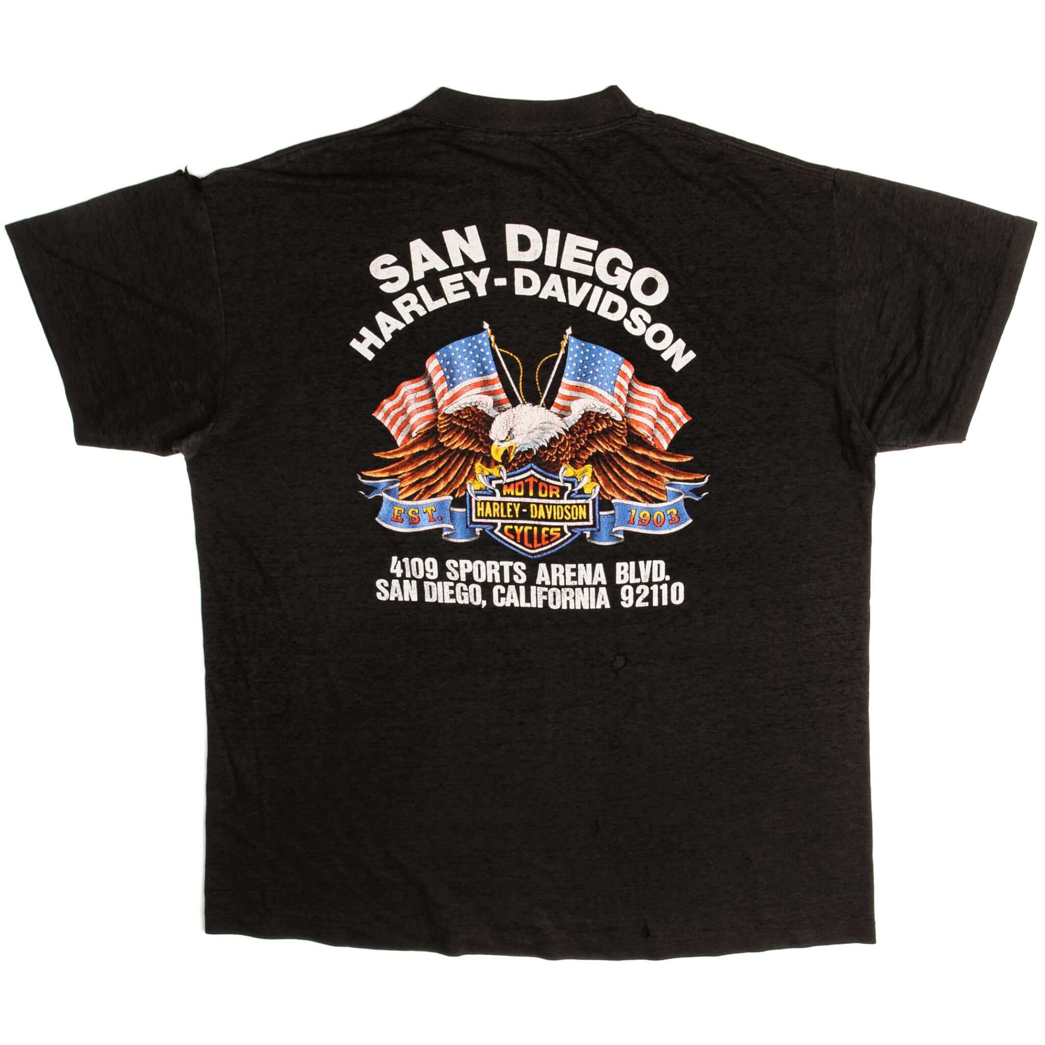 Vintage 3D Emblem Harley Davidson Harley And Good Whiskey Both Get Better With Age Tee Shirt 1988 Size XL Made In USA With Single Stitch Sleeves.