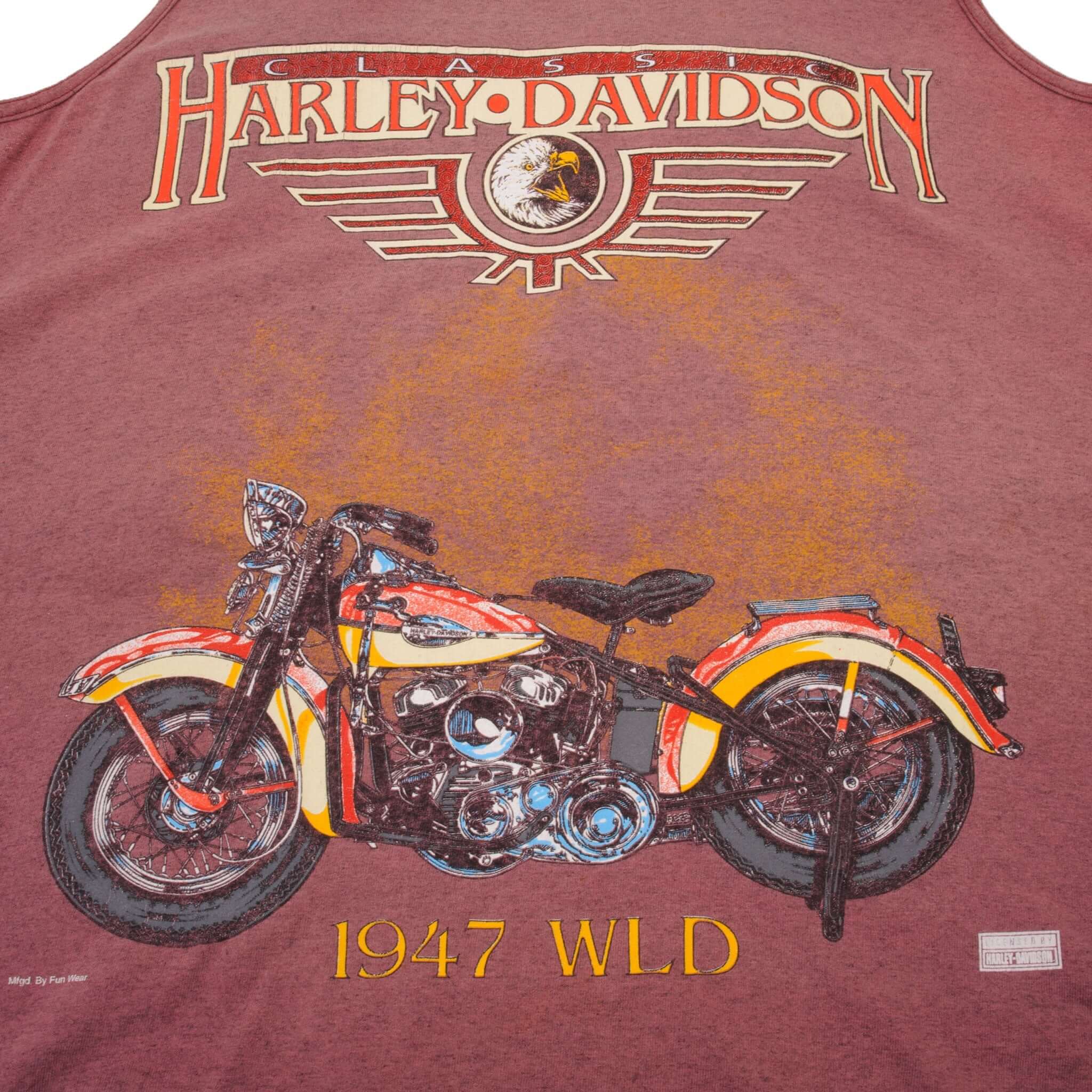 Vintage Harley Davidson 1947 Wild Tank Top Tee Shirt Size Large