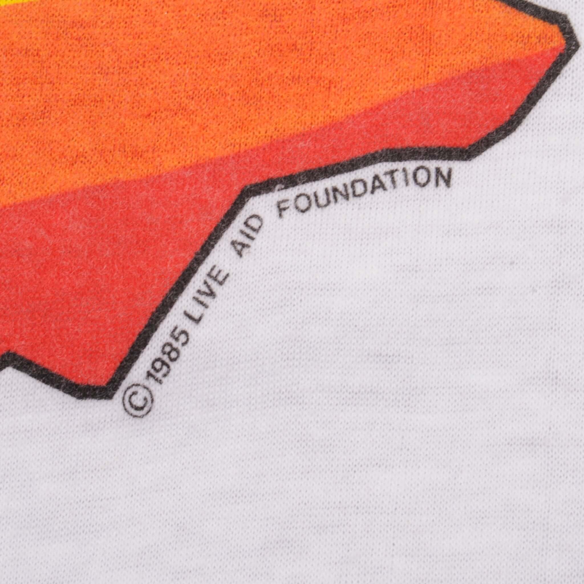 VINTAGE LIVE AID FOUNDATION CONCERT FESTIVAL 1985 TEE SHIRT SMALL MADE IN USA