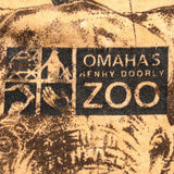 VINTAGE ALL OVER PRINT OMAHA'S HENRY DOORLY ZOO TEE SHIRT SIZE LARGE
