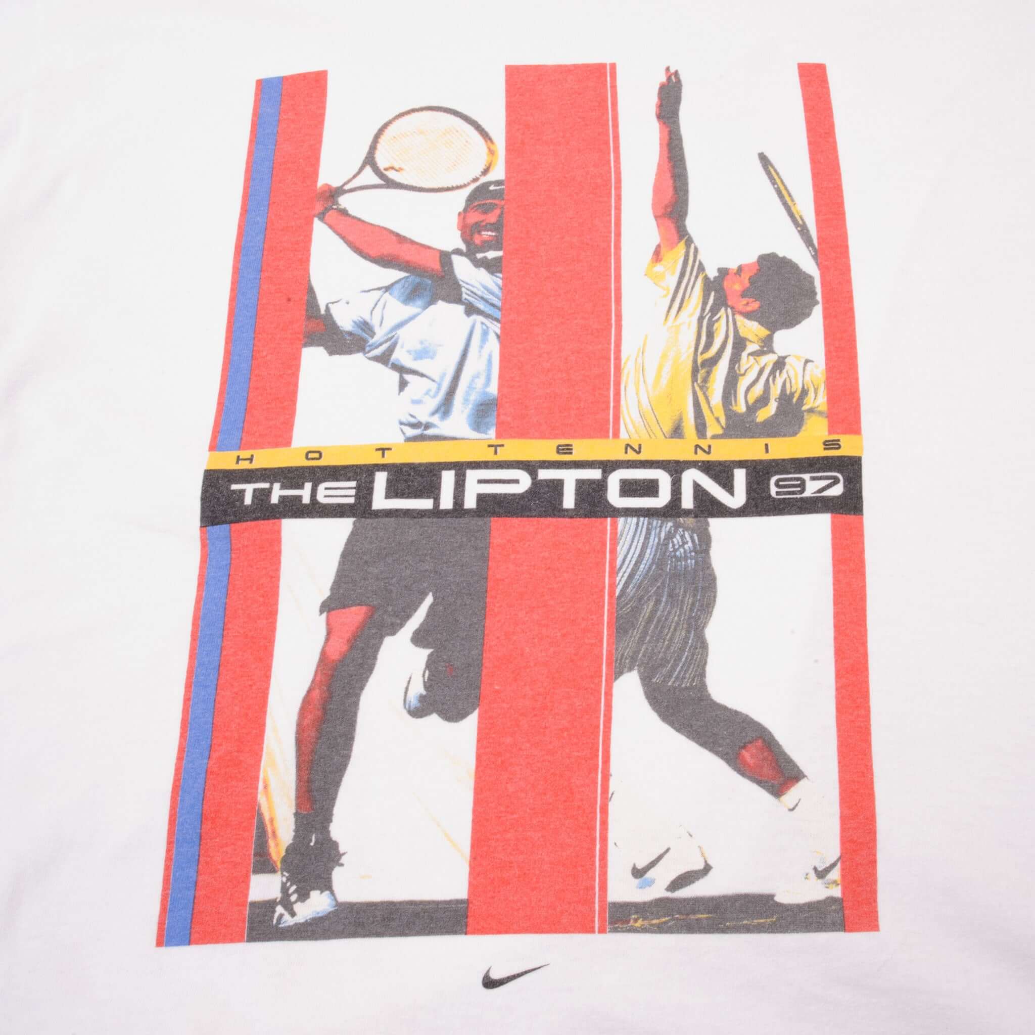 Vintage Nike Hot Tennis The Lipton Presented by Rado 1997 Tee Shirt Size Small Made In USA