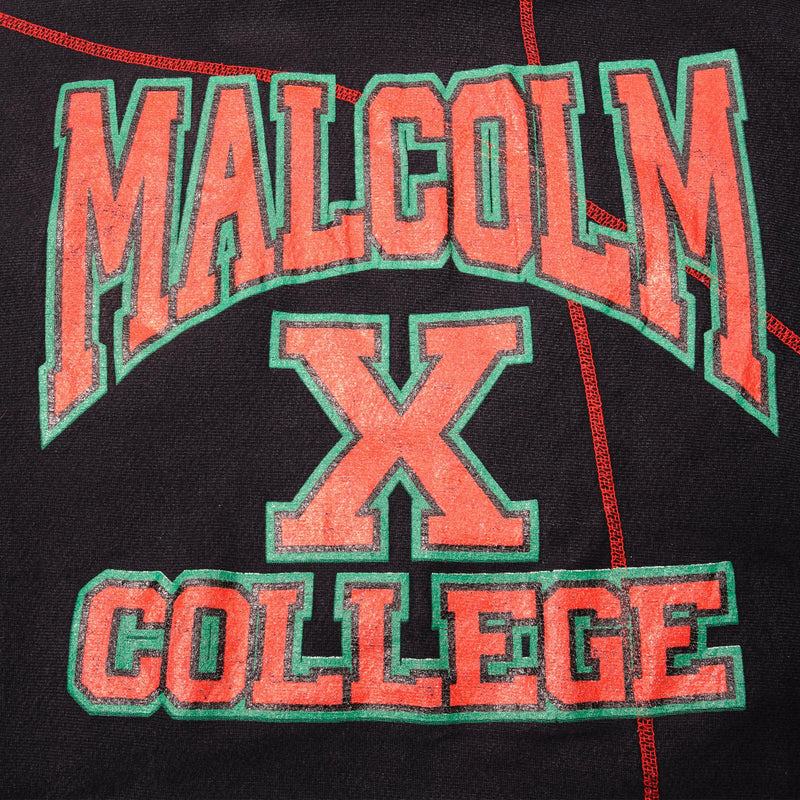 VINTAGE AACA MALCOLM X COLLEGE HOODIE SWEATSHIRT SIZE 2XL MADE IN USA