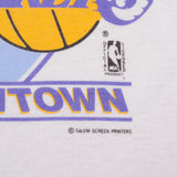 VINTAGE NBA DETROIT PISTONS VS LOS ANGELES LAKERS TEE SHIRT 1989 SIZE MEDIUM