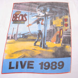 Vintage Double Trouble and Stevie Ray Vaughan Live 1989 Tee Shirt Size Large Made In USA With Single Stitch Sleeves