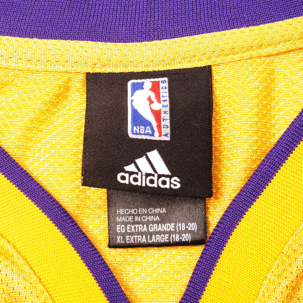 Adidas Kobe Bryant #24 Los Angeles Lakers White Jersey XL RARE Sunday VTG  LOOK