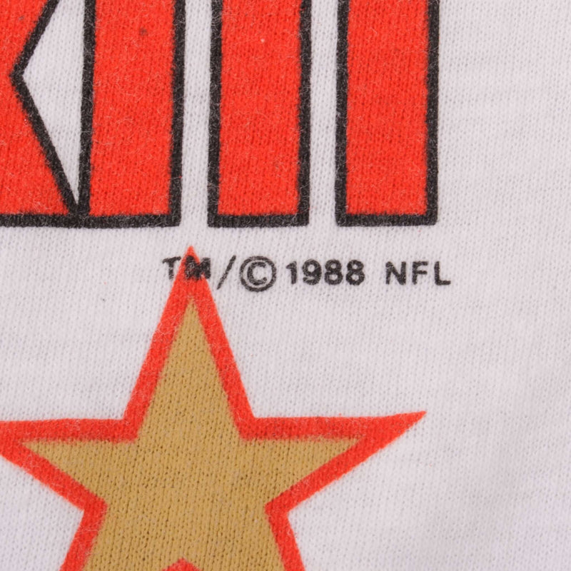 Vintage NFL San Francisco 49Ers Super Bowl Champions 1988 Tee Shirt Size Small Made In USA With Single Stitch Sleeves