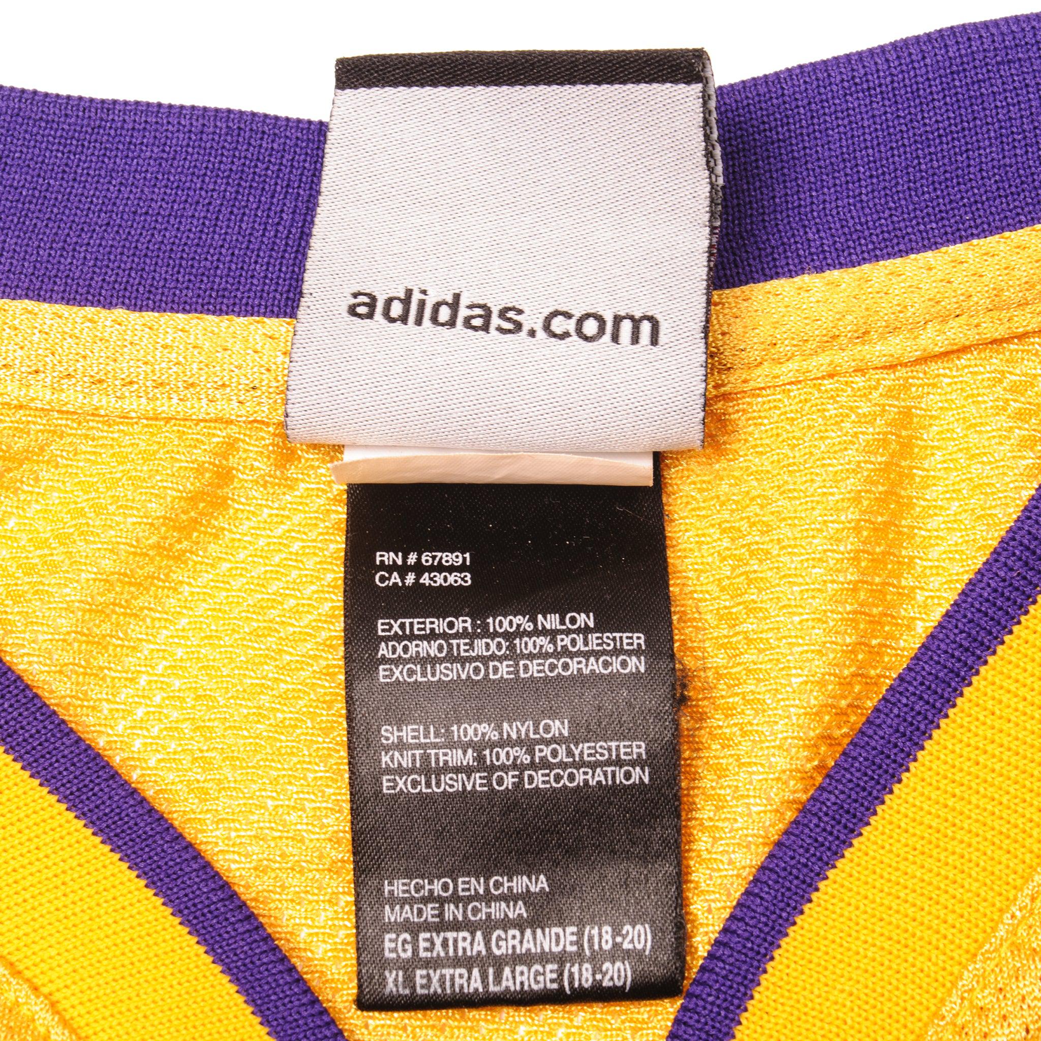 Vintage Adidas KOBE BRYANT #24 Los Angeles LA Lakers Jersey Size Youth XL