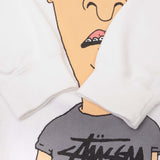 VINTAGE STUSSY X BEAVIS & BUTT HEAD SWEATSHIRT SIZE MEDIUM MADE IN USA