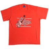 Vintage Nike Nebraska Basketball School Tee Shirt 1984-1987 Size Large Made In USA With Single Stitch Sleeves.