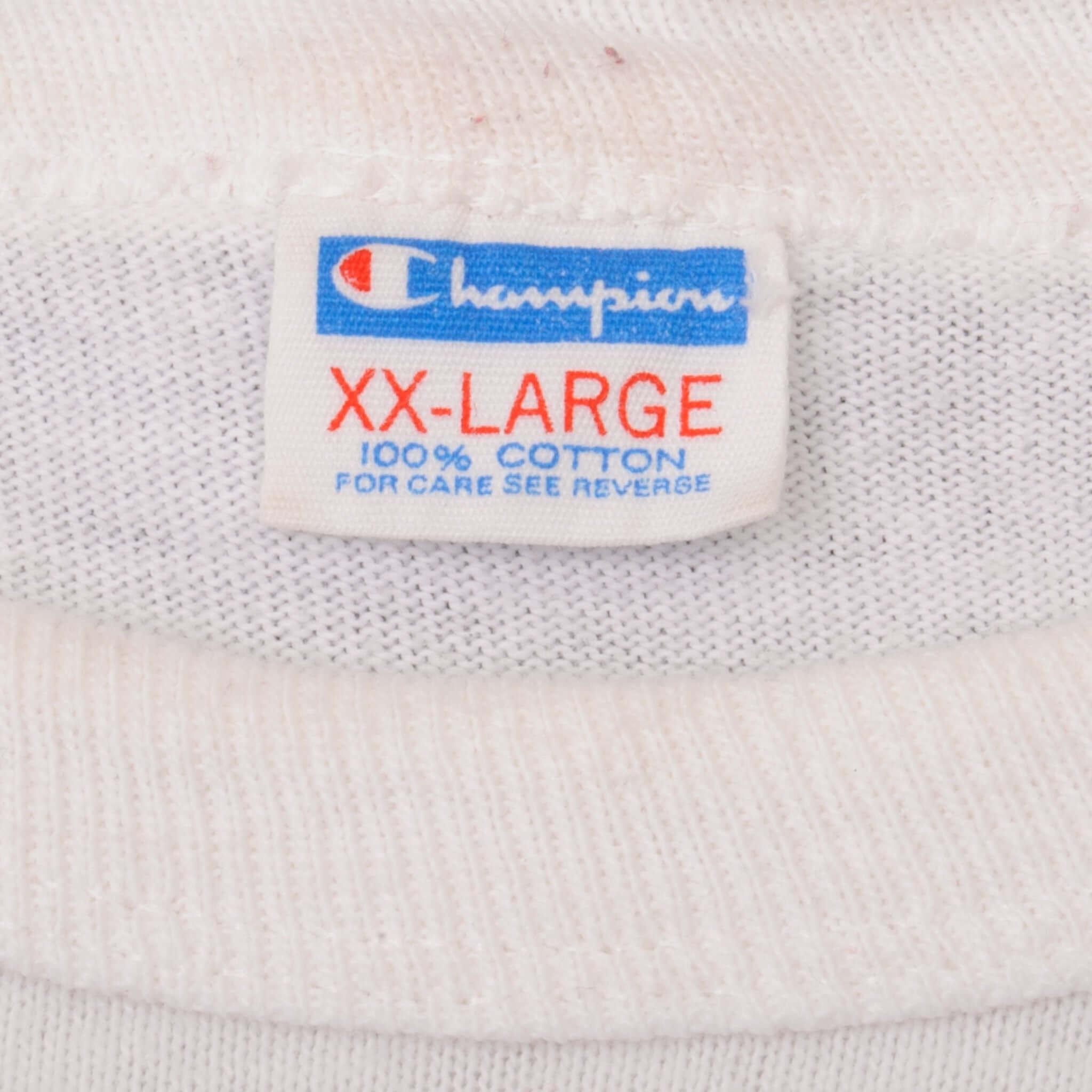 Vintage Champion Michigan University Tee Shirt Early 1980S Size XL Made In USA With Single Stitch Sleeves