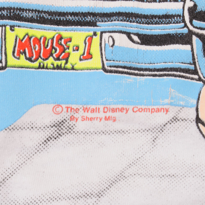 Vintage Disney Mickey Mouse Las Vegas Tee Shirt Size Large Made In USA With Single Stitch Sleeves