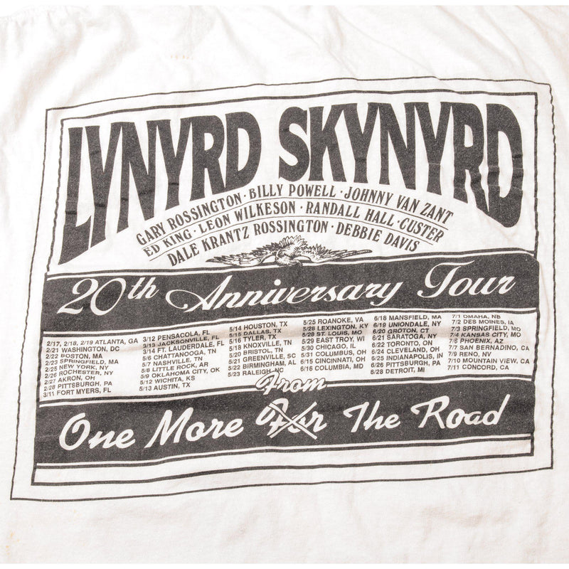 VINTAGE LYNYRD SKYNYRD 20TH ANNIVERSARY TOUR TEE SHIRT 1993 SIZE XL MADE IN USA