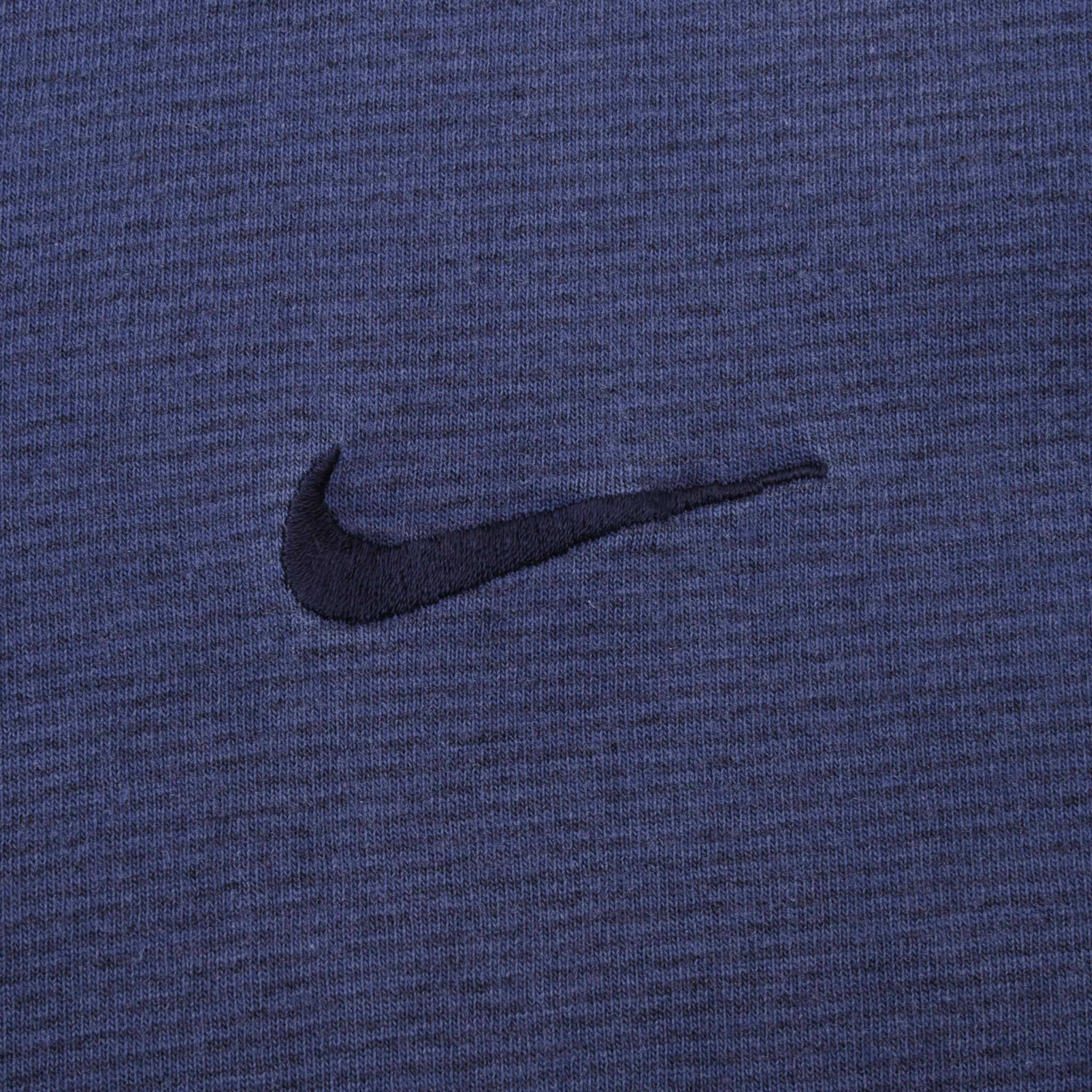 Vintage Nike Small Swoosh Embroidered Blue Striped Tee Shirt Late 1990s Size XL Made In USA