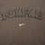 Vintage Beige Brown Nike Swoosh Spellout Crewneck Sweatshirt 1990S Size Small Made In USA