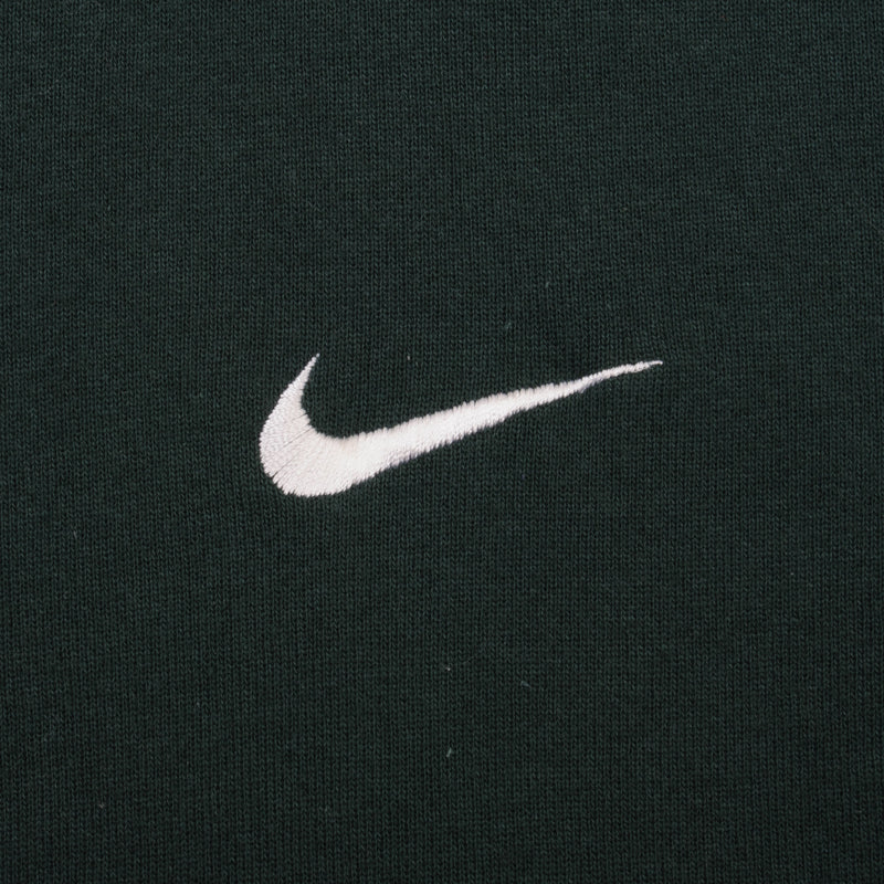 Vintage Pine Green Nike Swoosh Sweatshirt 90s Size 2XL Made In USA