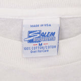 Vintage White NBA Chicago Bulls 1993 3 Times Champions Tee Shirt Size Medium With Single Stitch Sleeves. Made In USA.