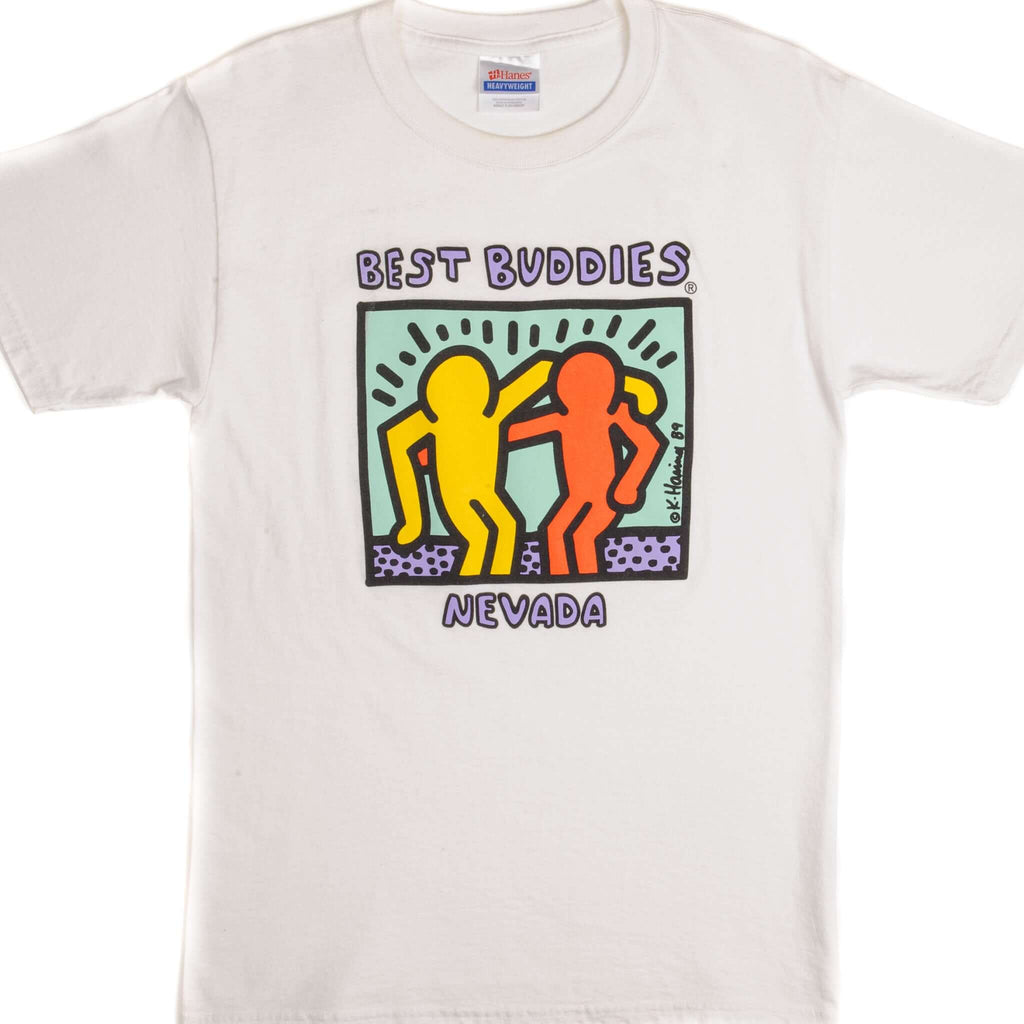 VINTAGE KEITH HARING TEE SHIRT BEST BUDDIES SIZE SMALL