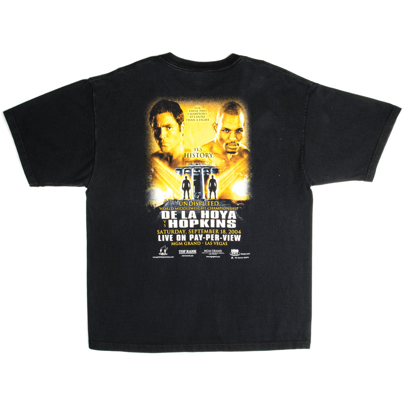 Vintage De La Hoya VS Hopkins World Middleweight Championship MGM Grand Las Vegas Tee Shirt 2004 Size Large.