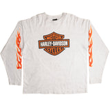 Vintage Harley Davidson Warr's H-D London, England Long Sleeves Tee Shirt Size XL.