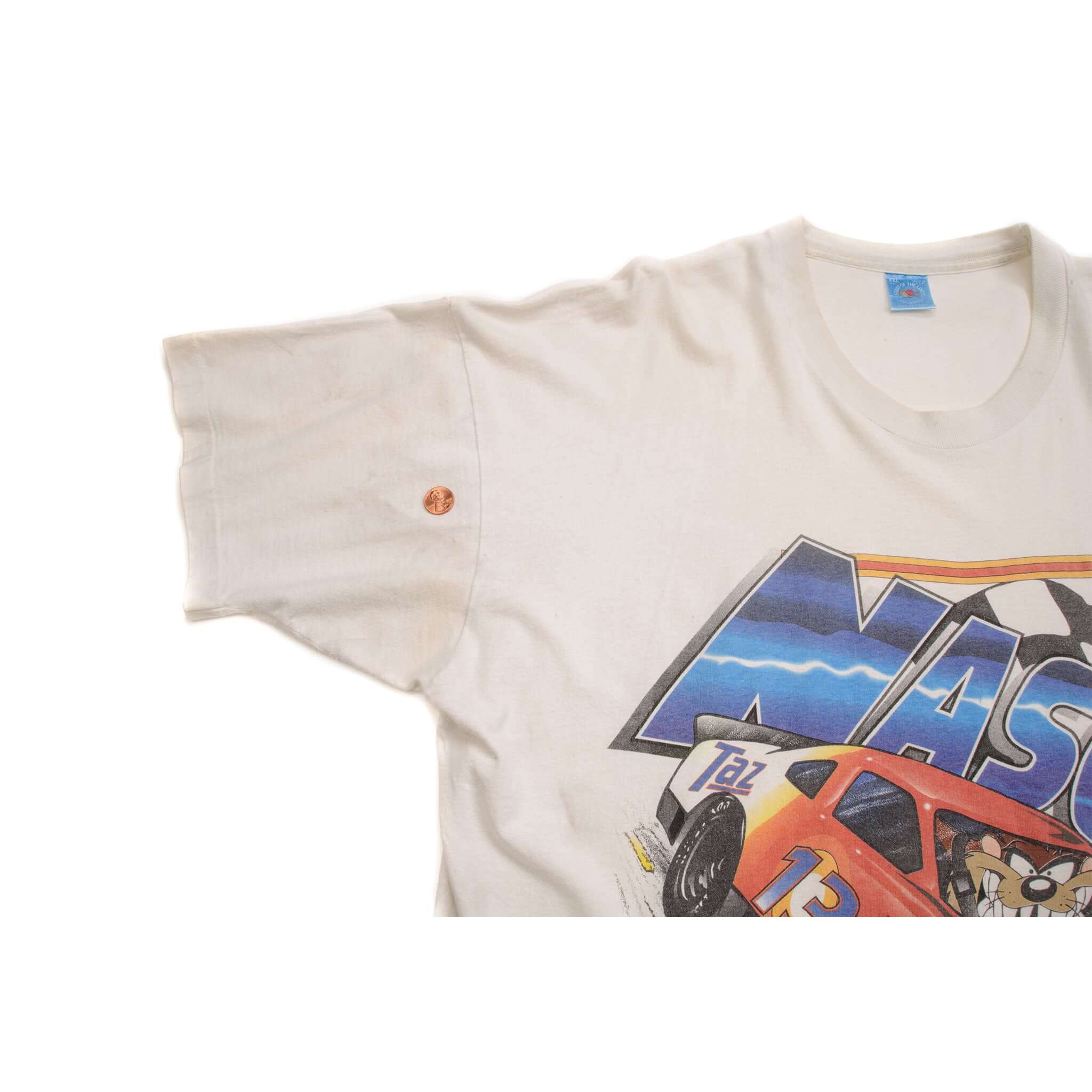 VINTAGE NASCAR TAZ TEE SHIRT 1995 SIZE 2XL MADE IN USA