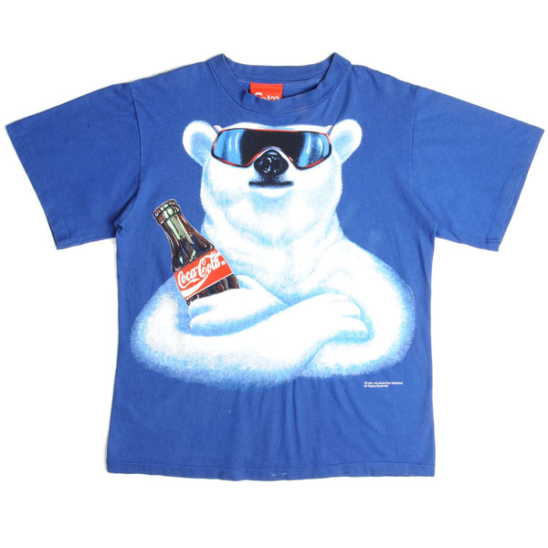 Vintage Coca Cola With The Polar Bear Tee Shirt 1994 Size Medium Made In USA With Single Stitch Sleeves.