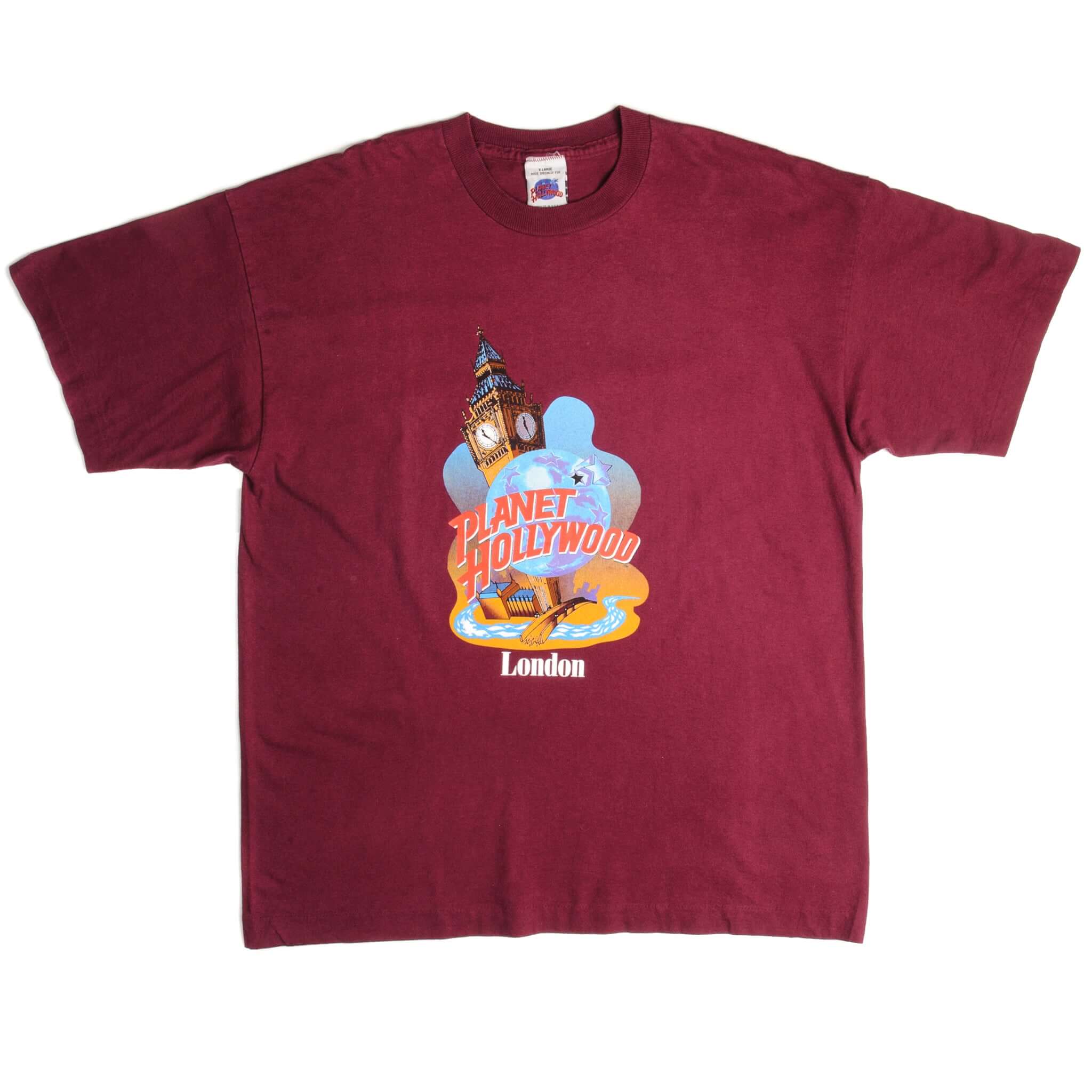 Vintage Planet Hollywood London Tee Shirt 1990S Size XL With Single Stitch Sleeves.
