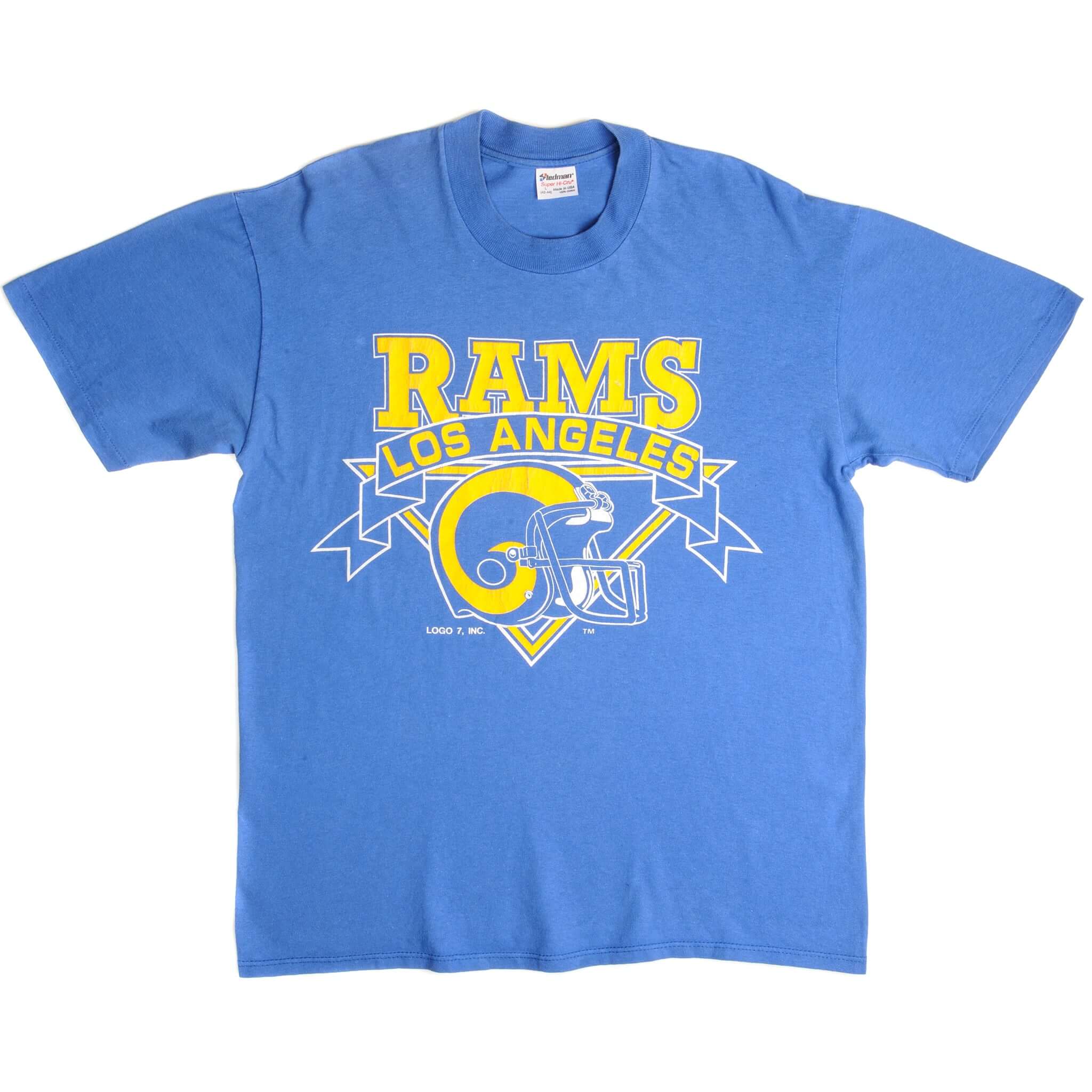 Vintage NFL Los Angeles Rams Tee Shirt 1980s Size Large Made in USA