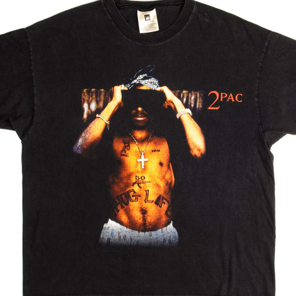 CAMISETA DE RAP ORIGINAL VINTAGE DE 2PAC, AÑOS 90, TALLA XL