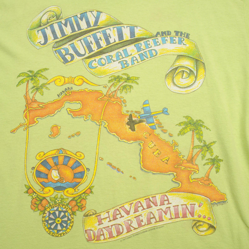 VINTAGE JIMMY BUFFETT AND THE CORAL REEFER BAND TEE SHIRT 1997 SIZE XL