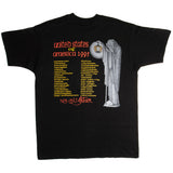 Vintage Jimmy Page Robert Plant Unledded No Quarter Tour Tee Shirt 1995 Size XL With Single Stitch Sleeves.