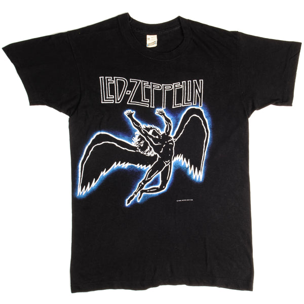 Vintage Led Zeppelin Tee Shirt 1984 Size Small Made In USA With Single Stitch Sleeves.